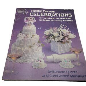 Plastic Canvas Patterns Wedding Cake Anniversaries Birthday Baby Needlework 1983
